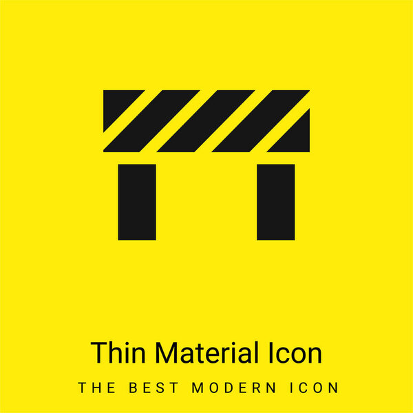 Barrier minimal bright yellow material icon