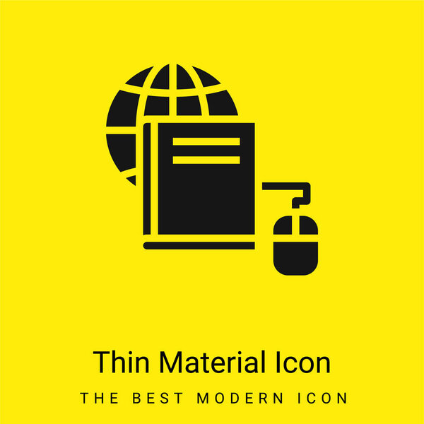 Book minimal bright yellow material icon