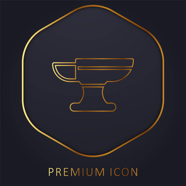 Anvil golden line premium logo or icon