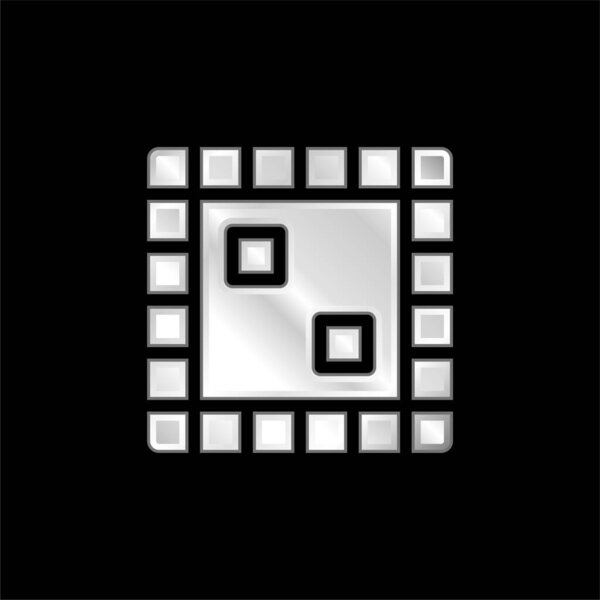 Board Game silver plated metallic icon