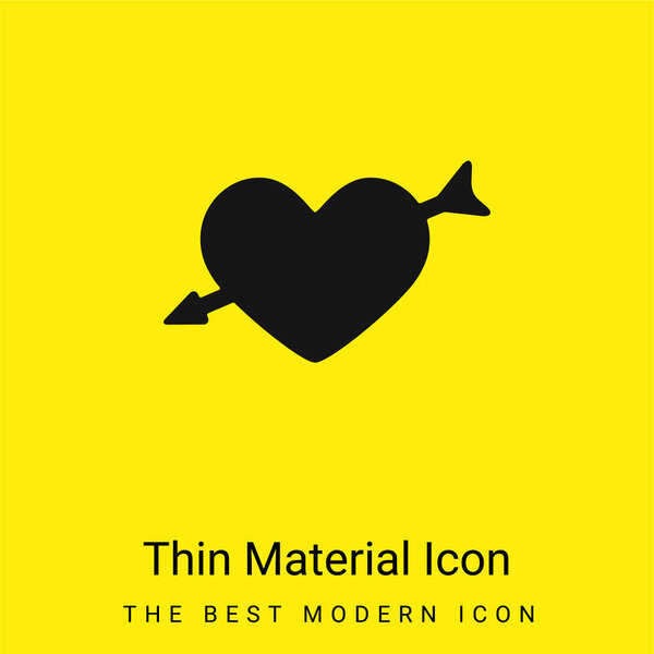 Arrow And Heart minimal bright yellow material icon