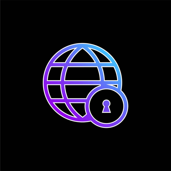 Значок замкнутого синего градиента