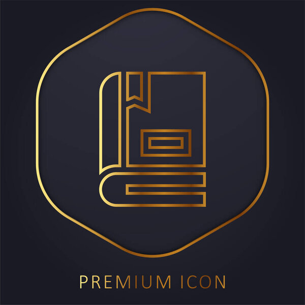 Книги золотой линии премиум логотип или значок