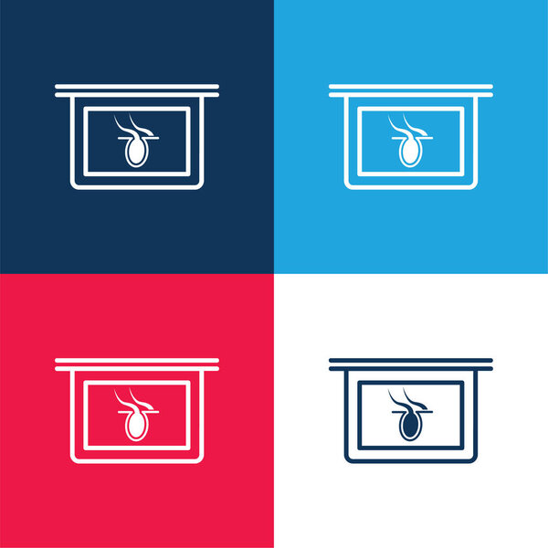 Часть тела X Ray Internal Vision синий и красный четыре цвета минимальный набор значков