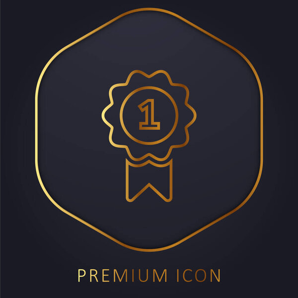 Award golden line premium logo or icon