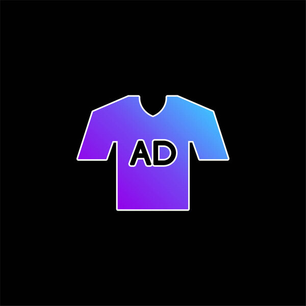 AD T Shirt blue gradient vector icon