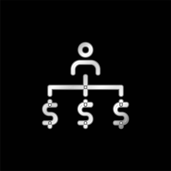 Серебристый металлический значок