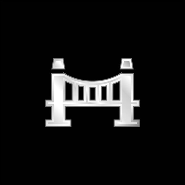 Bridge silver plated metallic icon