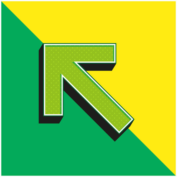 Стрелки Зеленый и желтый современный 3d векторный логотип