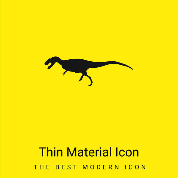Allosaurus Dinosaur Shape minimal bright yellow material icon