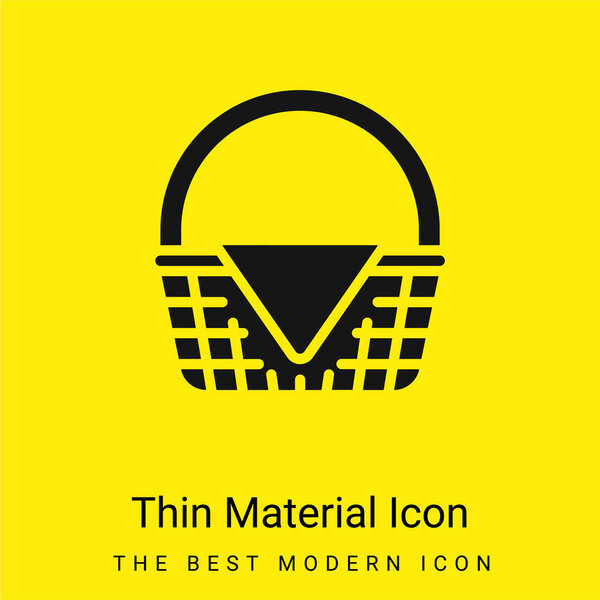 Basket minimal bright yellow material icon
