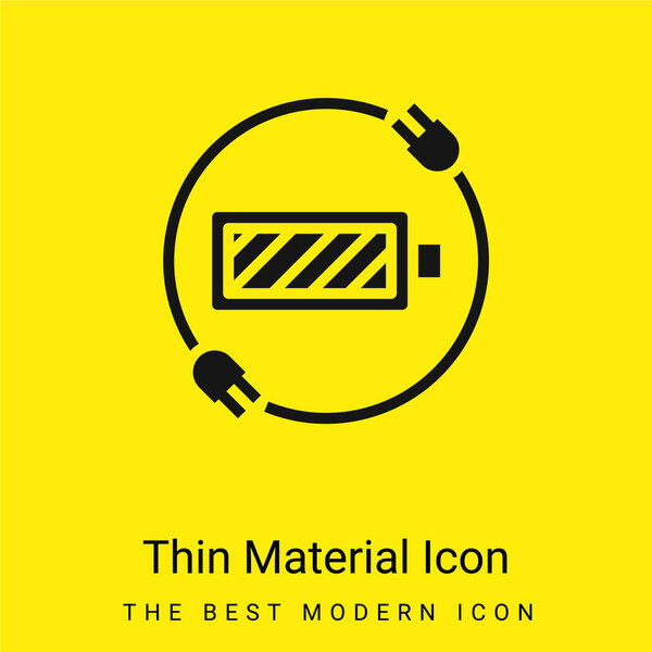 Battery Status minimal bright yellow material icon