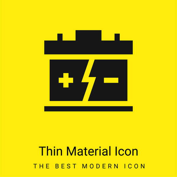 Battery minimal bright yellow material icon