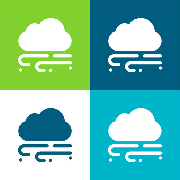 Blizzard Flat four color minimal icon set