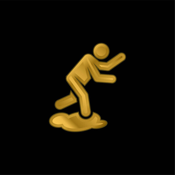 Позолоченная икона или вектор логотипа