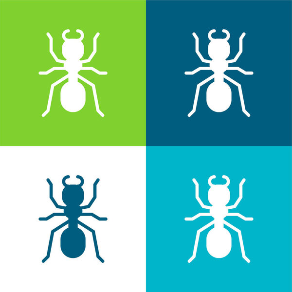 Ant Flat four color minimal icon set