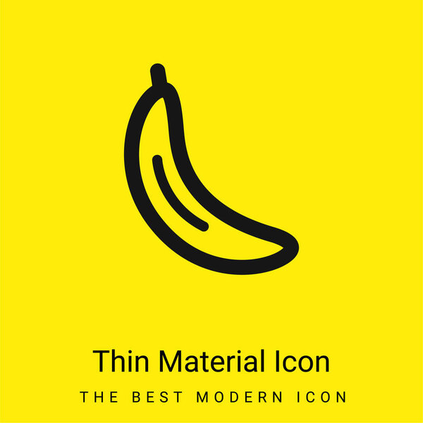 Banana minimal bright yellow material icon