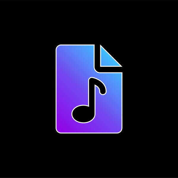 Значок синего градиента аудио файла