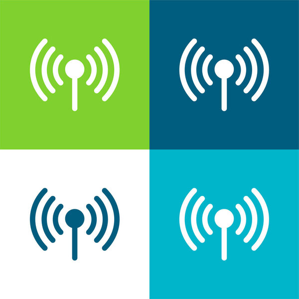 Антенна Плоский четырехцветный минимальный набор значков