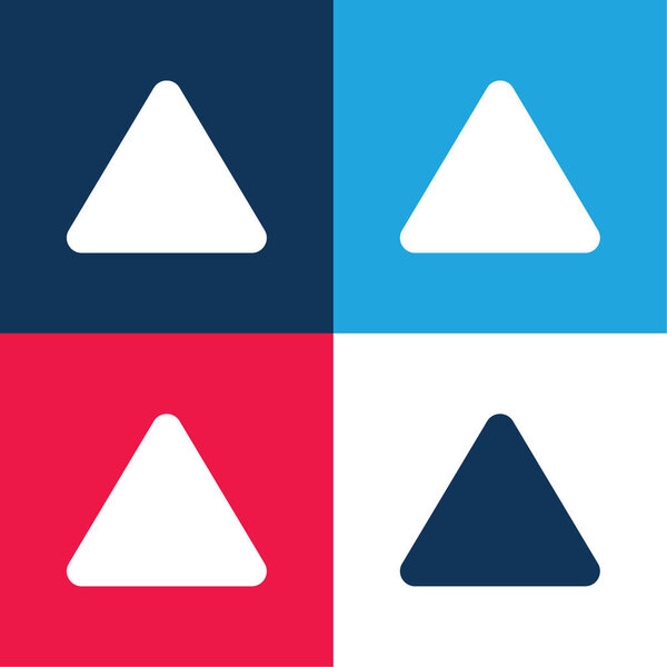 Azul Blanqueador Rojo Cuatro Colores Mínimo Icono Conjunto — Vector de stock