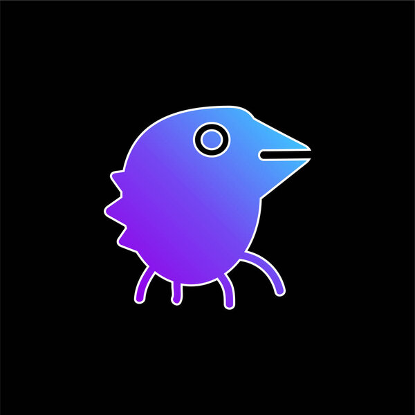 Bird Monster blue gradient vector icon