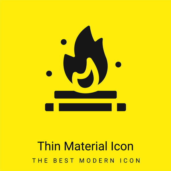 Bonfire minimal bright yellow material icon