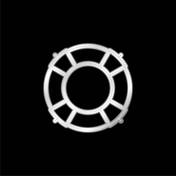 Big Lifesaver silver plated metallic icon