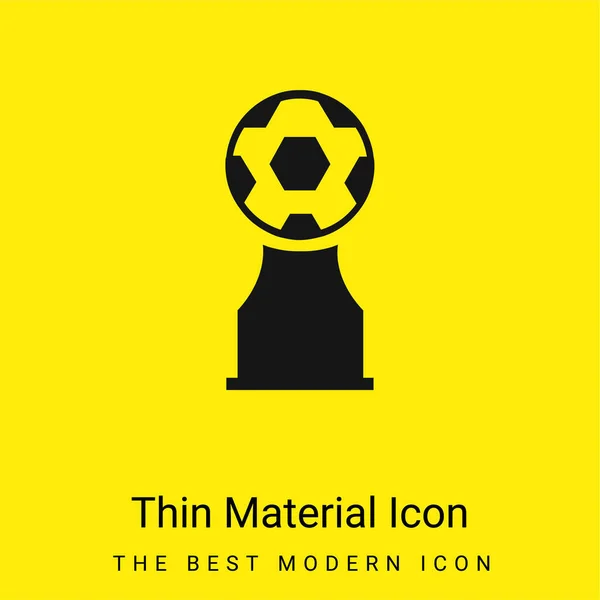 Award Trophy Soccer Ball Minlightly Bright Yellow Material Icon — 스톡 벡터