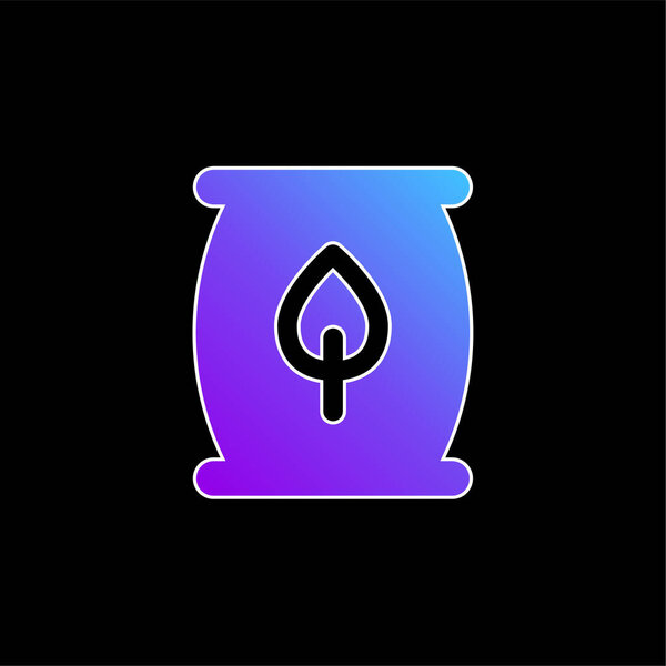 Biomass Energy blue gradient vector icon