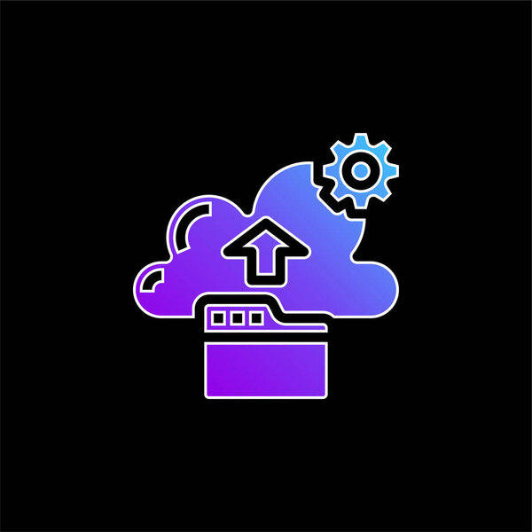 Резервная копия значка синего градиента