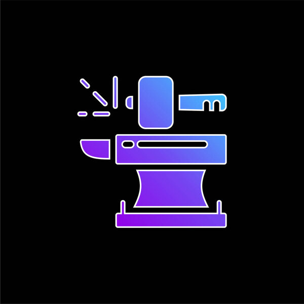 Blacksmith blue gradient vector icon