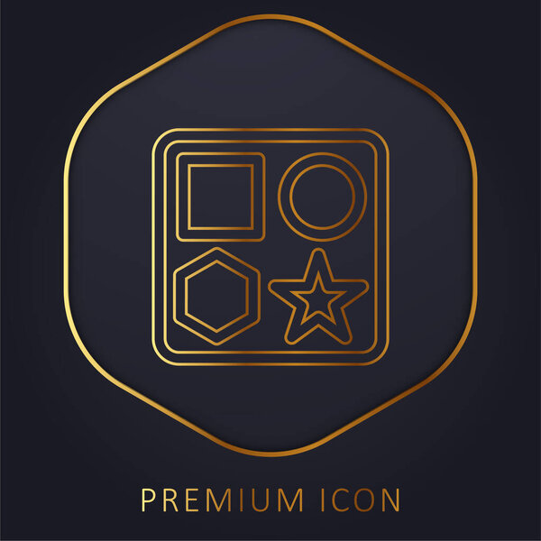 Baby Shape Box Игрушка золотая линия премиум логотип или значок