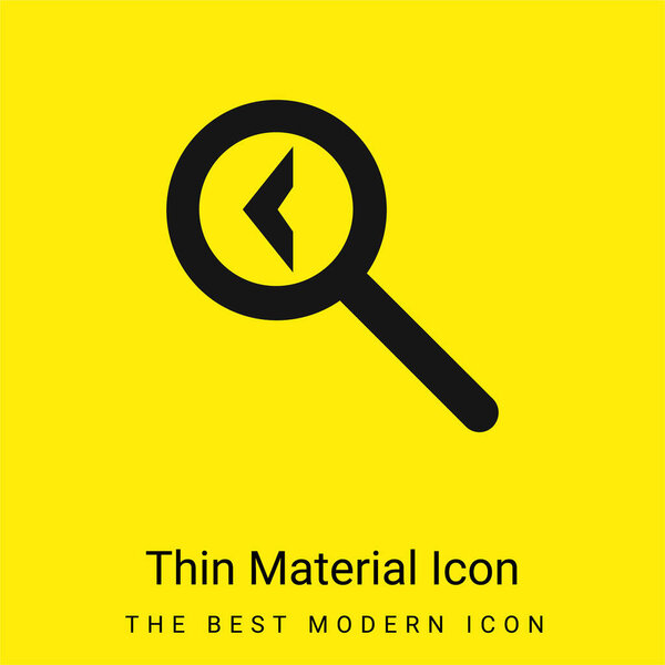 Символ интерфейса поиска назад минимальный ярко-желтый значок материала