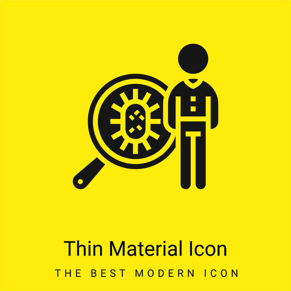 Bacteria minimal bright yellow material icon