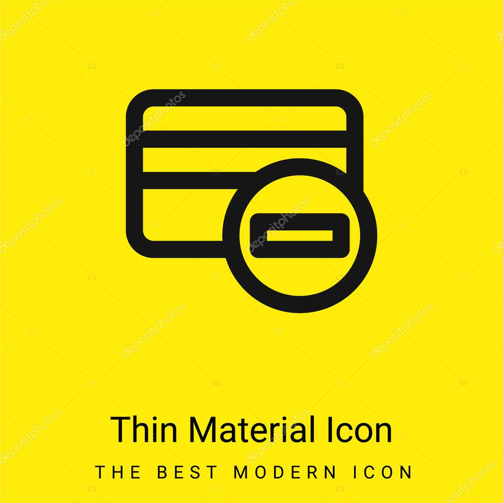 Block Credit Card minimal bright yellow material icon