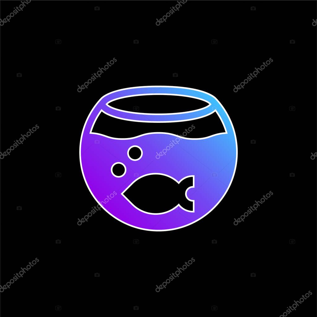 Aquarium blue gradient vector icon