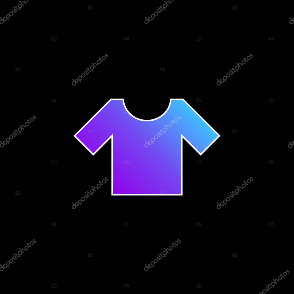 Basic T Shirt blue gradient vector icon