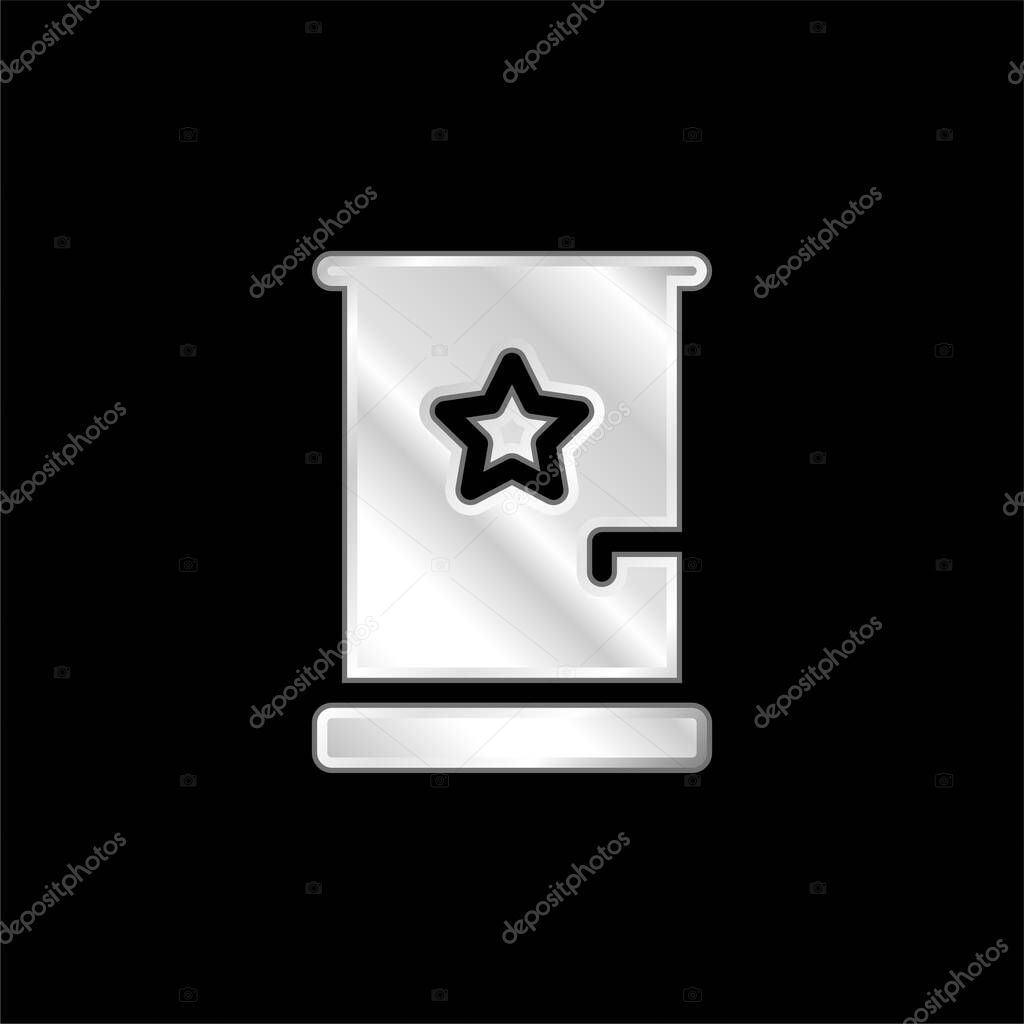 Backstage silver plated metallic icon