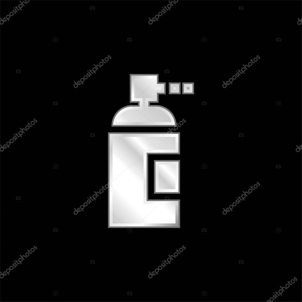 Aerosol silver plated metallic icon