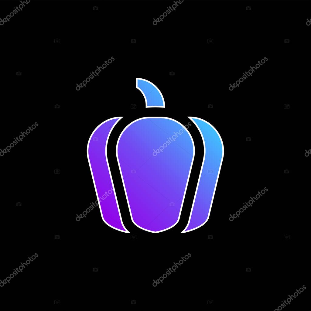 Bell Pepper blue gradient vector icon