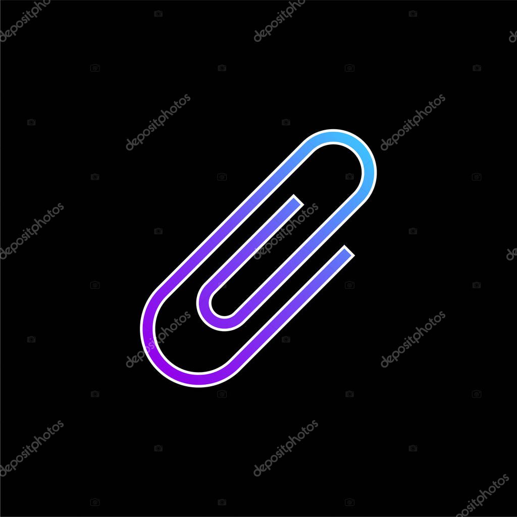 Attached blue gradient vector icon