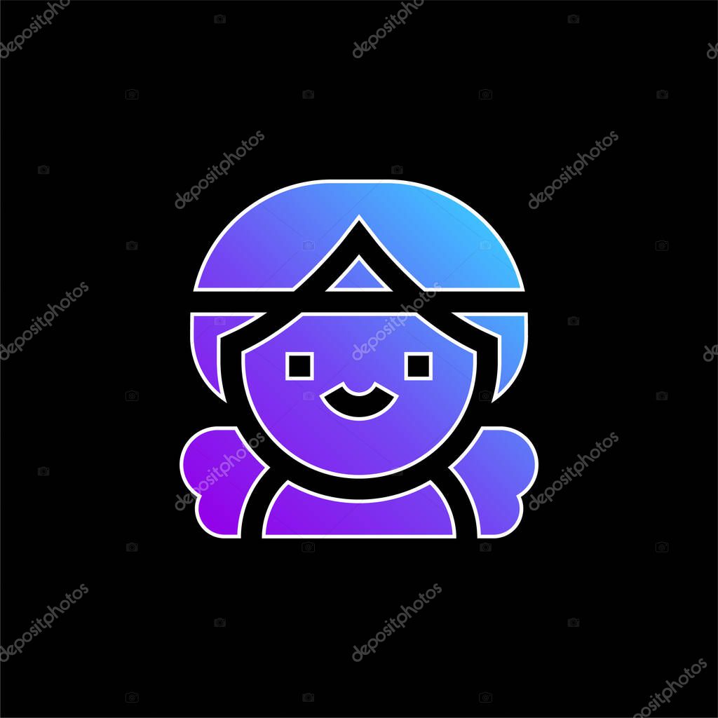 Angel blue gradient vector icon