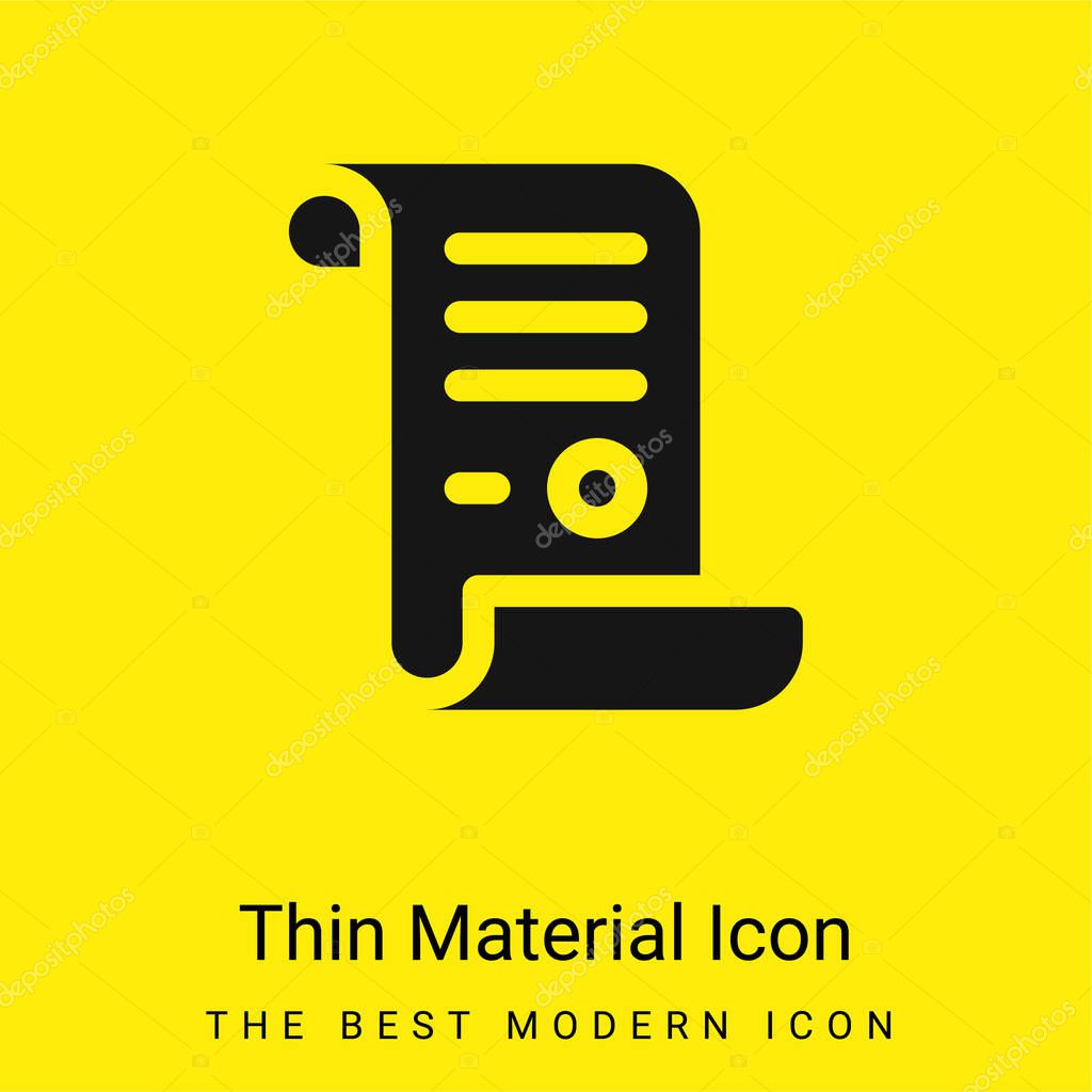 Act minimal bright yellow material icon