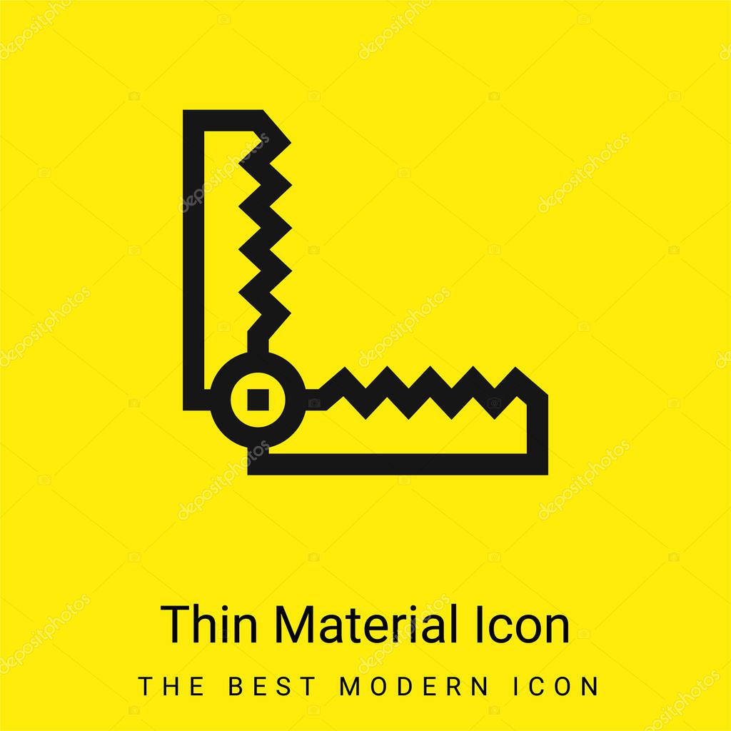 Bear Trap minimal bright yellow material icon