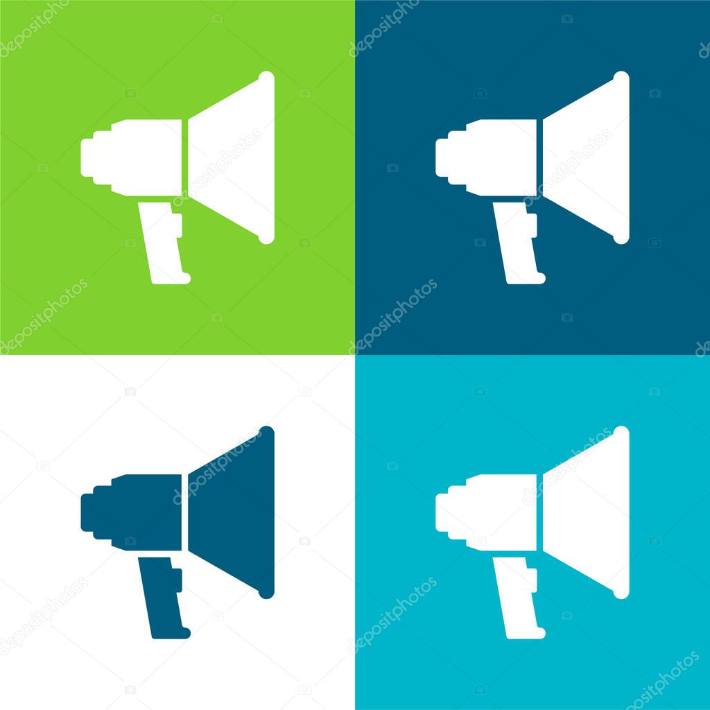 Advertising Flat four color minimal icon set