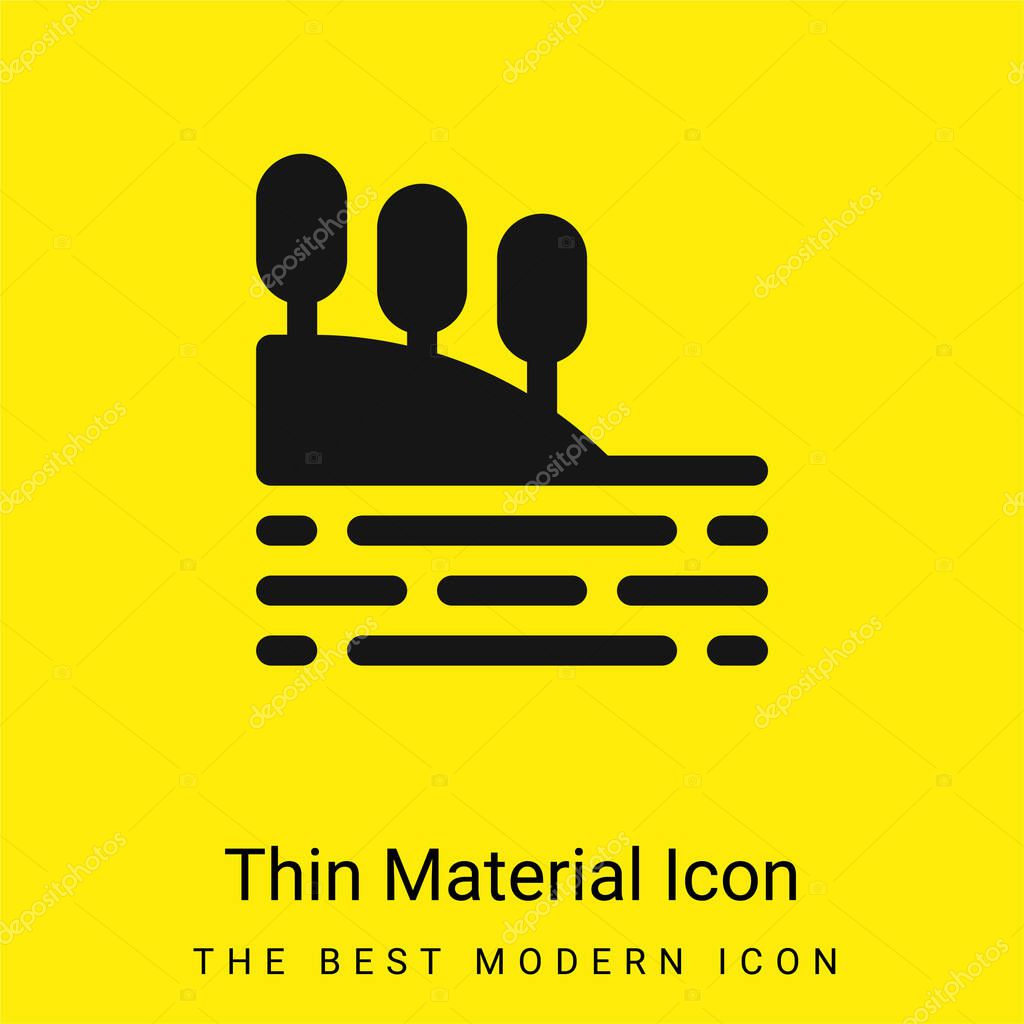 Bay minimal bright yellow material icon