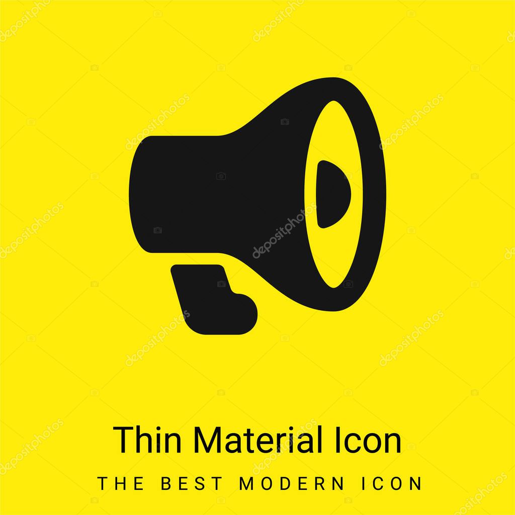 Advertising minimal bright yellow material icon
