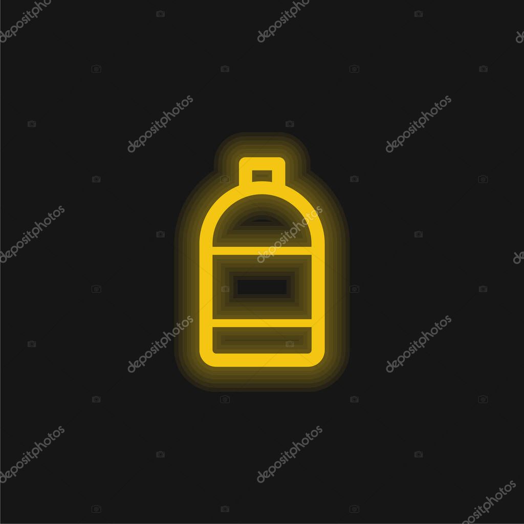 Alcohol yellow glowing neon icon