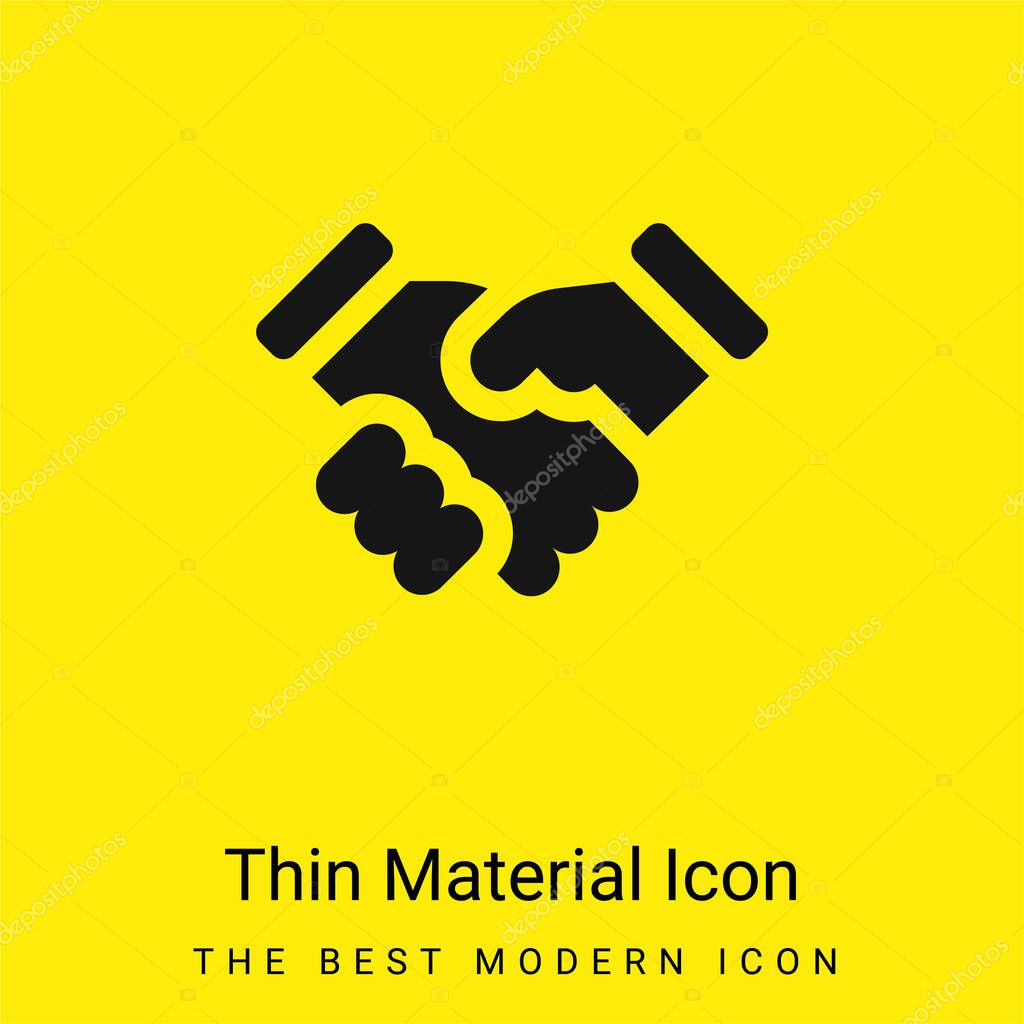 Agreement minimal bright yellow material icon