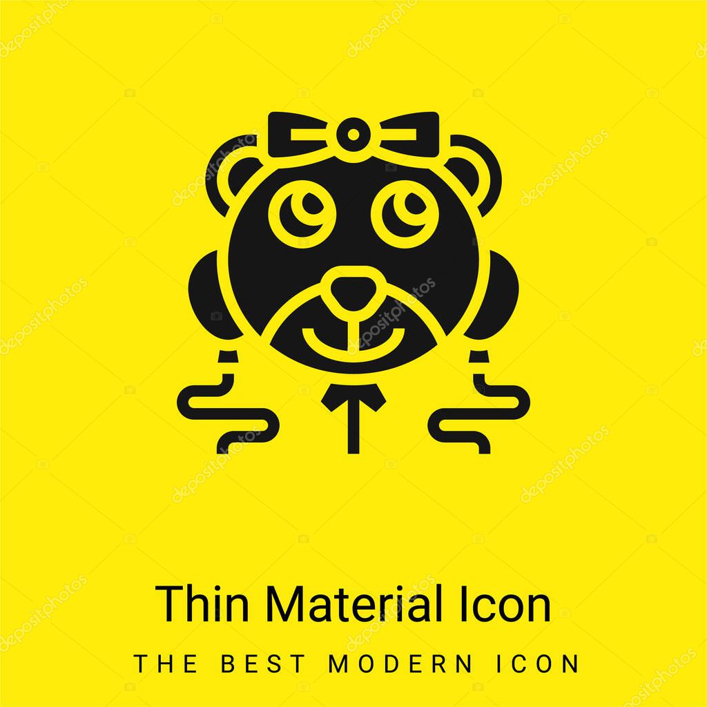 Balloons minimal bright yellow material icon